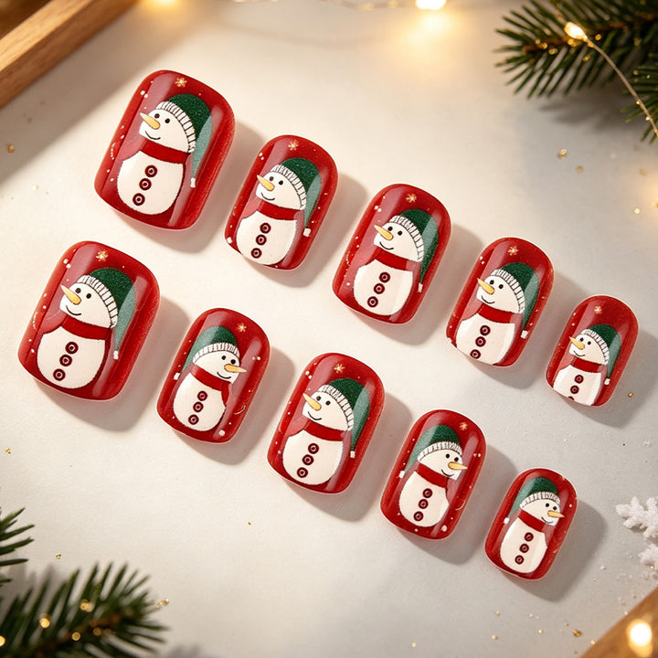 Urlaubs-Themen Schneemann Nagelkunst Karnz