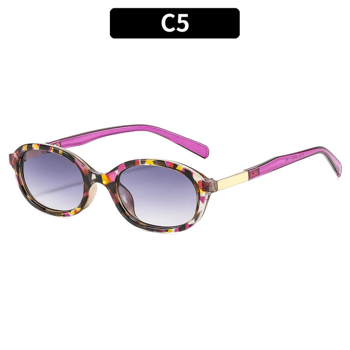 Moderne Retro Ovalrahmen Sonnenbrille