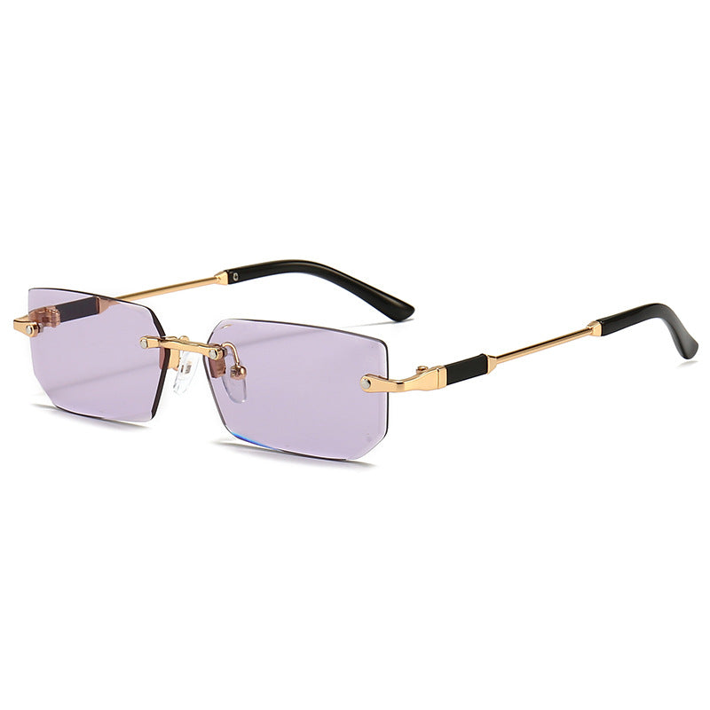 Damen elegante und modische Sonnenbrille mit transparentem Rahmen Karnz