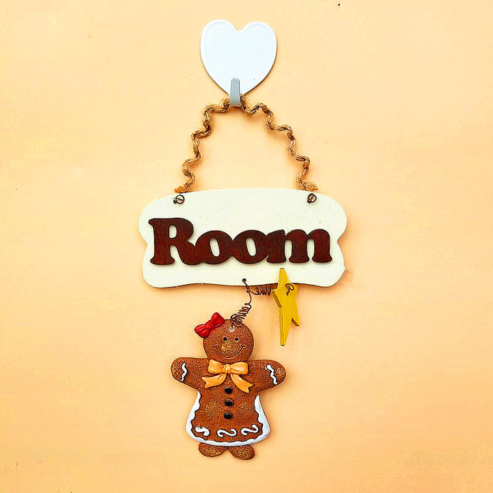 Dekoratives Lebkuchenraum Namensschild
