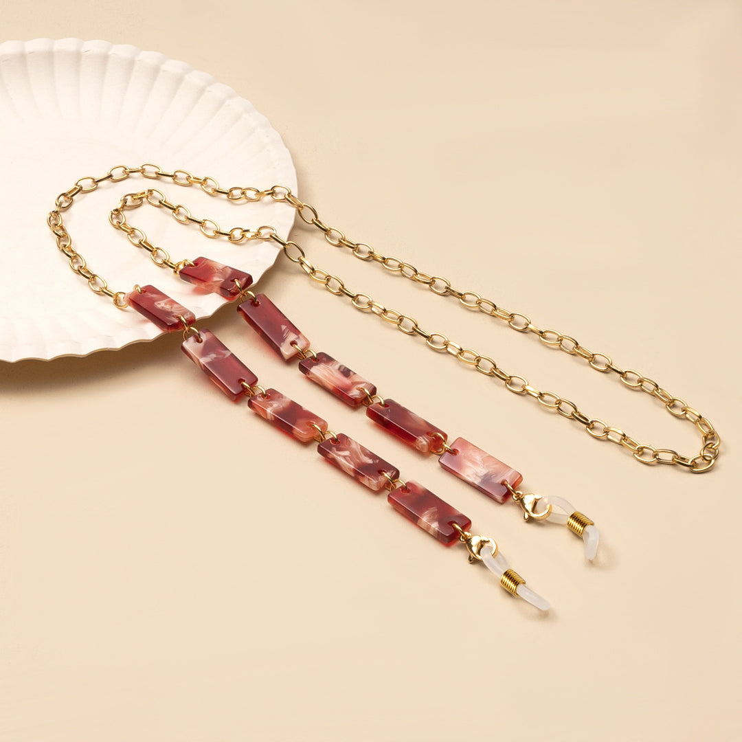 Chunky Abstract Pattern Eyewear Chain Karnz
