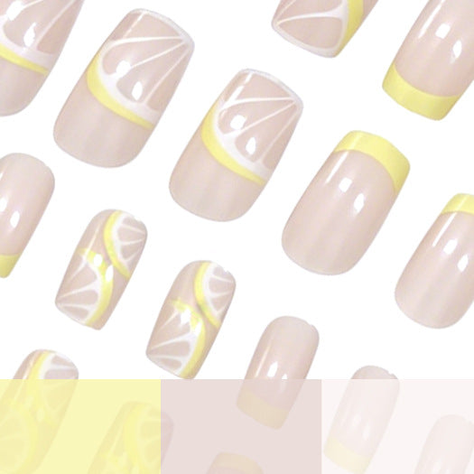 Elegante Zitrone-Themen-Acryl-Nagelkunst-Verstärkungen Karnz