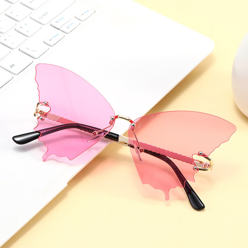 Damen extravagante Schmetterlings-Sonnenbrille Karnz