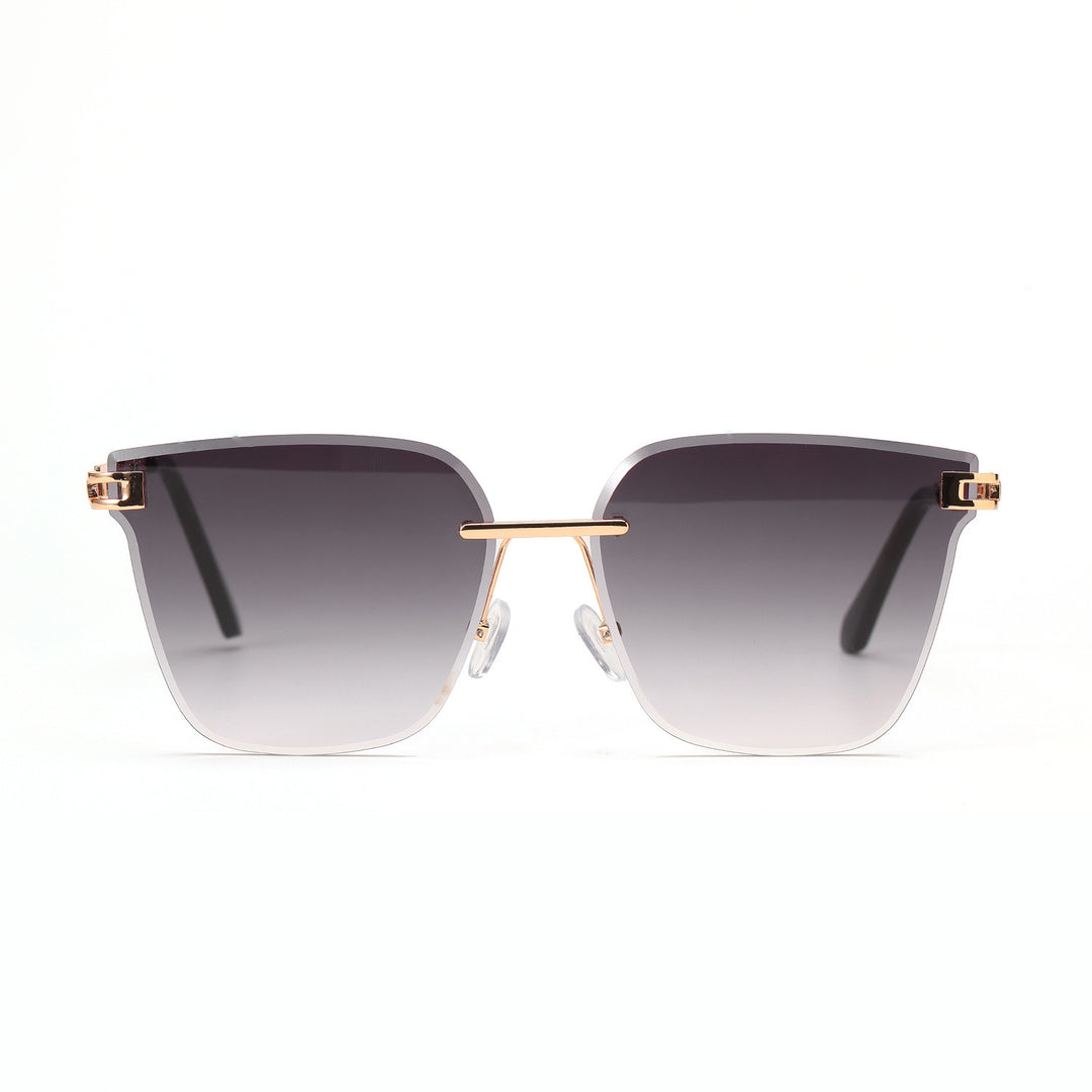 Damen modische Sonnenbrille mit filigranem Rahmen und UV-Schutz Karnz