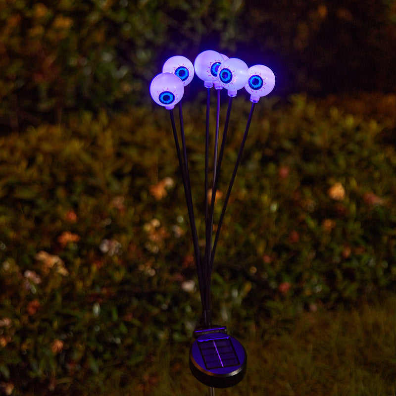 Gruselige Gartenlichter mit Augen-Motiv Karnz