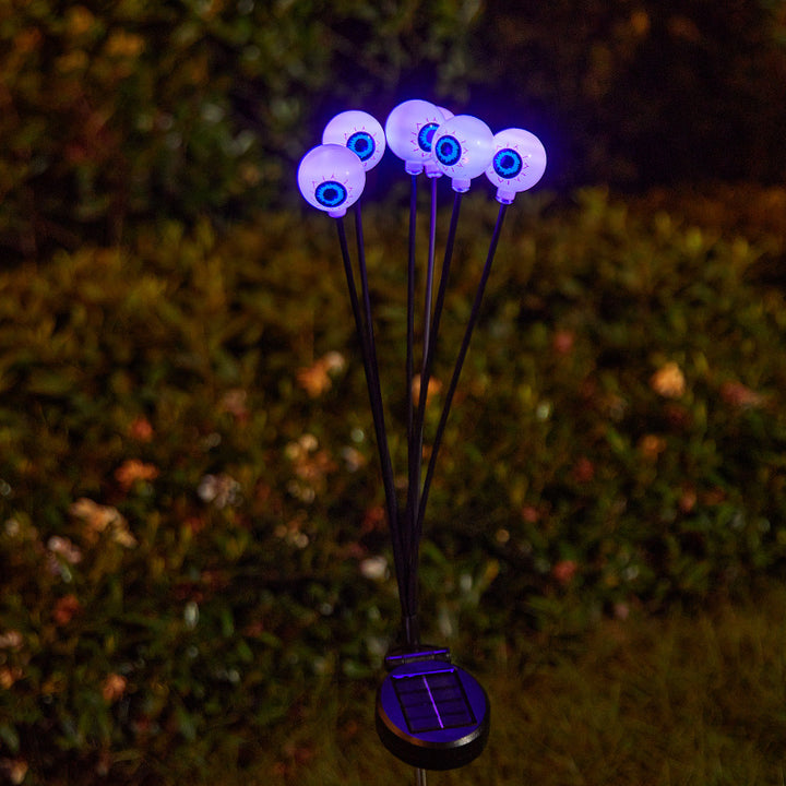 Gruselige Gartenlichter mit Augen-Motiv Karnz
