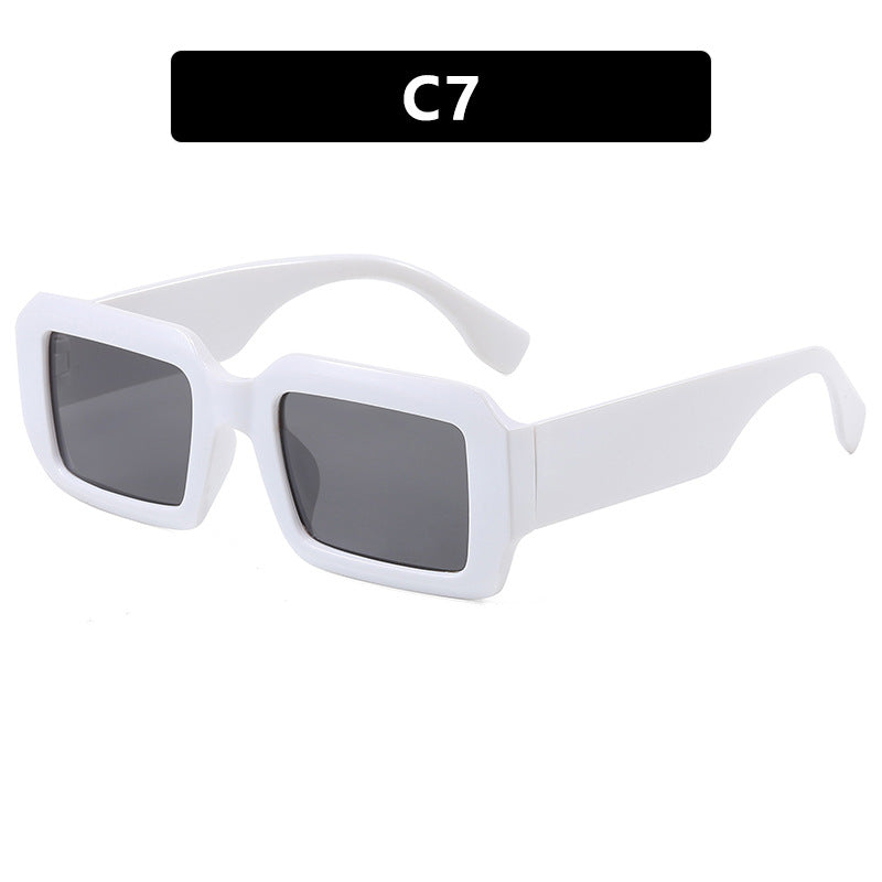Damen oversized quadratische Sonnenbrille mit modernem Kunststoffrahmen Karnz