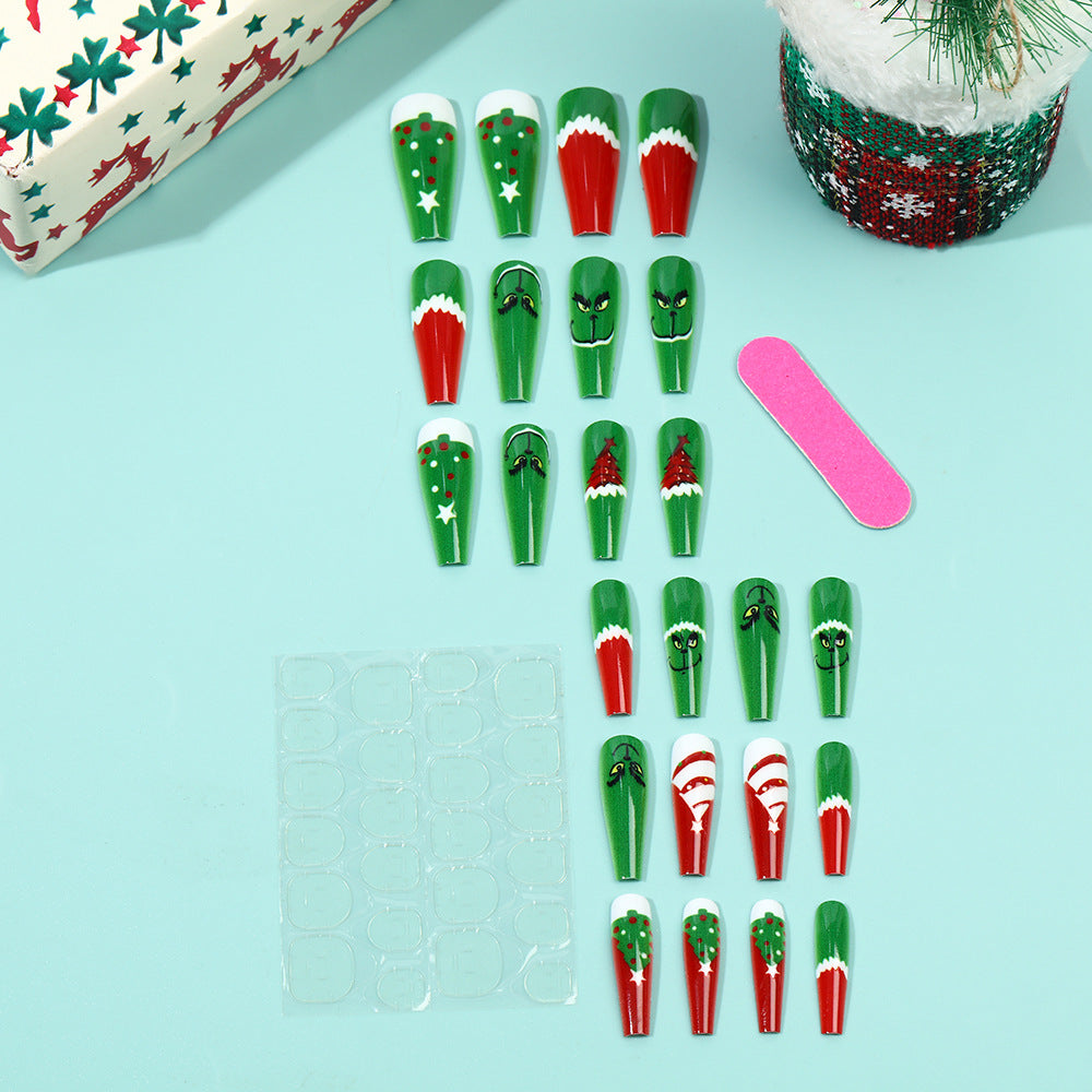 Festliche Kunstnägel mit weihnachtlichen Motiven Karnz