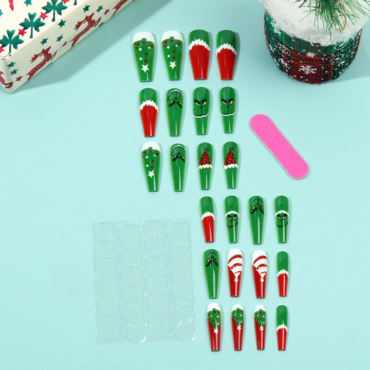 Festliche Kunstnägel mit weihnachtlichen Motiven Karnz