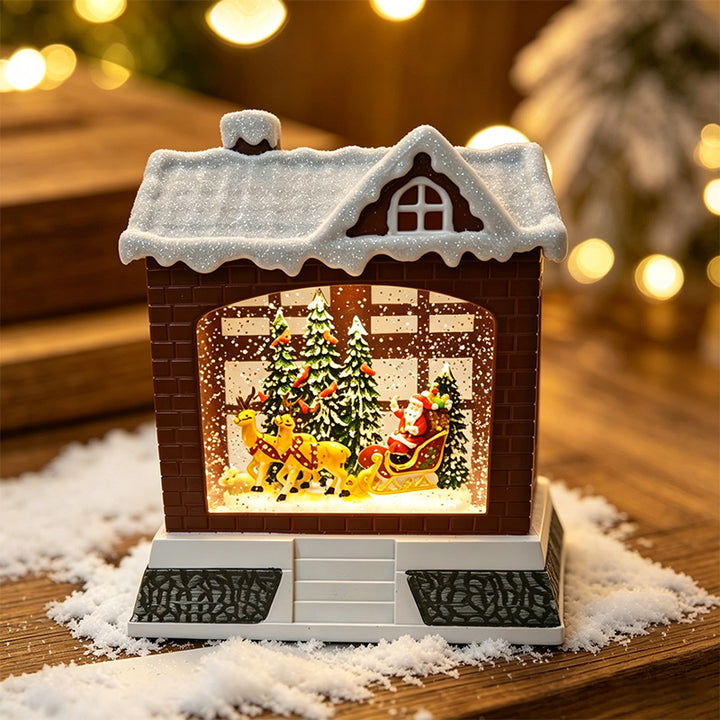 Dekorative Weihnachtslaterne mit Lichtern Karnz