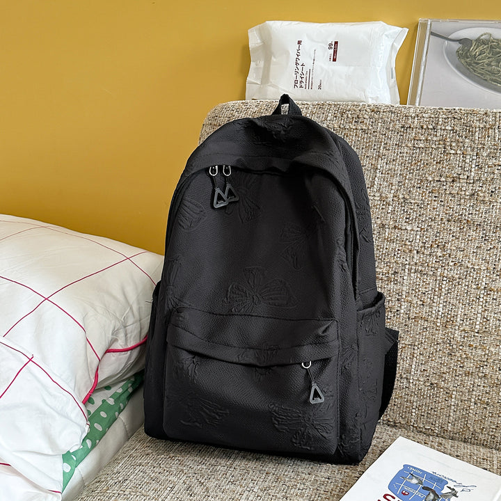 Elegante Texturierte Rucksack mit Dekorativem Charme