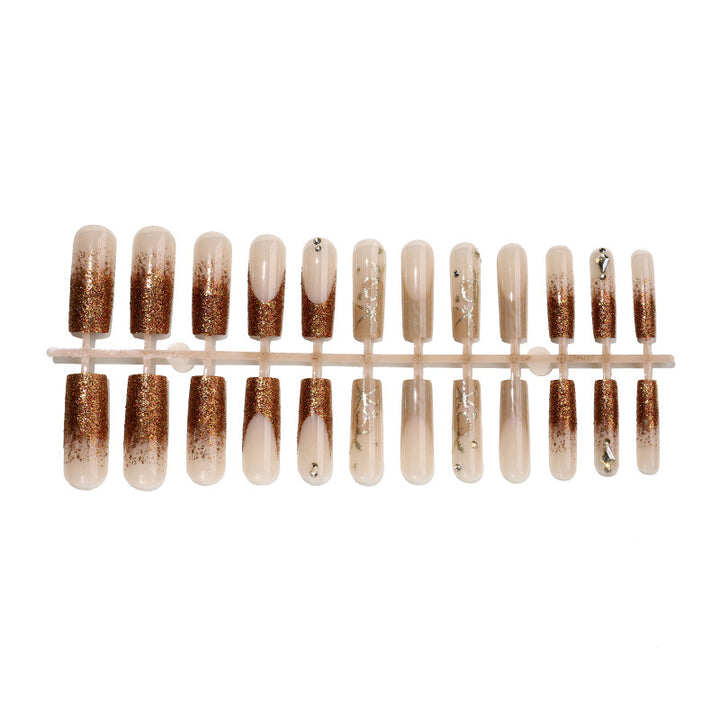 Glamouröse Glitter-Gradient-Press-On-Nägel Karnz