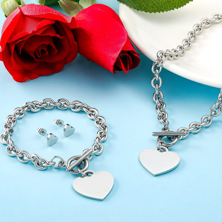 Herz-inspiriertes Schmuckset Karnz