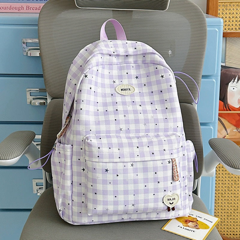 Stylischer kariert Mini Rucksack Karnz