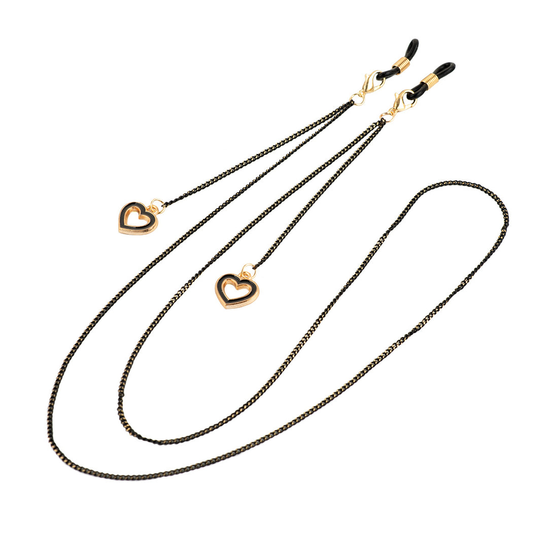 Herz Charm Brillen Kette Karnz