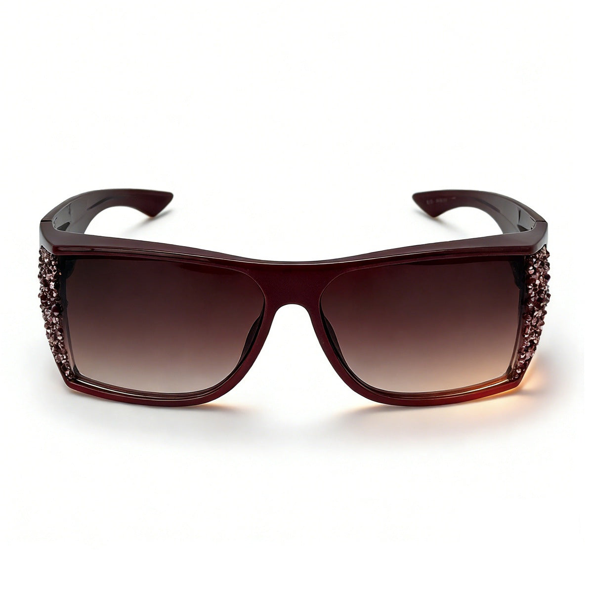 Damen Sportliche Sonnenbrille mit funkelnden Applikationen Karnz