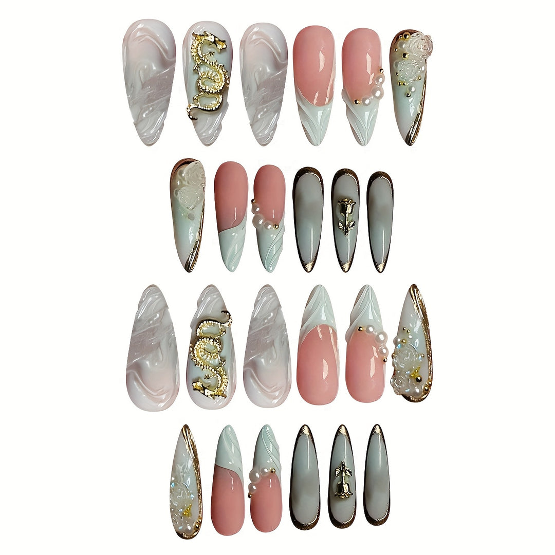 Kreatives Künstlerisches Press-On-Nageldesign Karnz