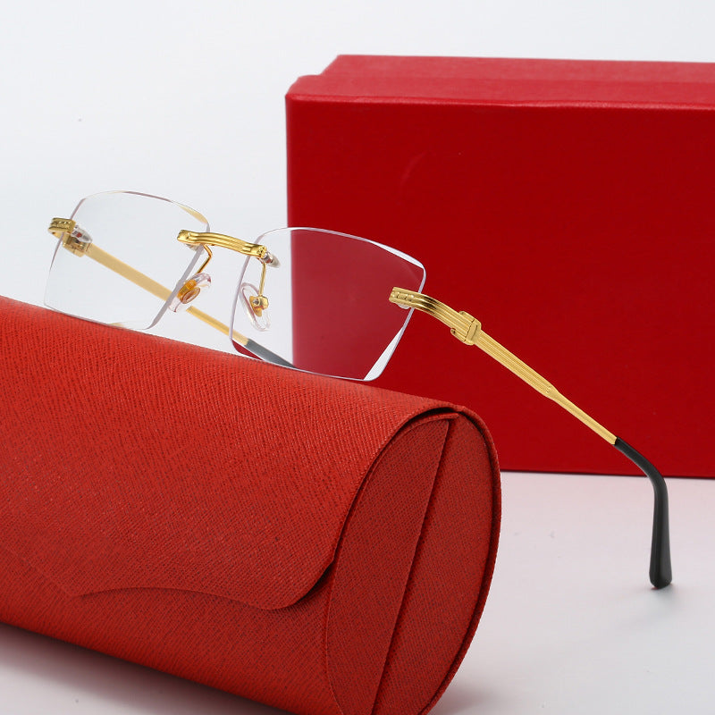 Damen exklusive geometrische Sonnenbrille mit luxuriösen Metallrahmen und polarisierenden Gläsern Karnz