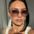 Damen oversized Sonnenbrille mit extravagantem Rahmen und UV-Schutz Karnz
