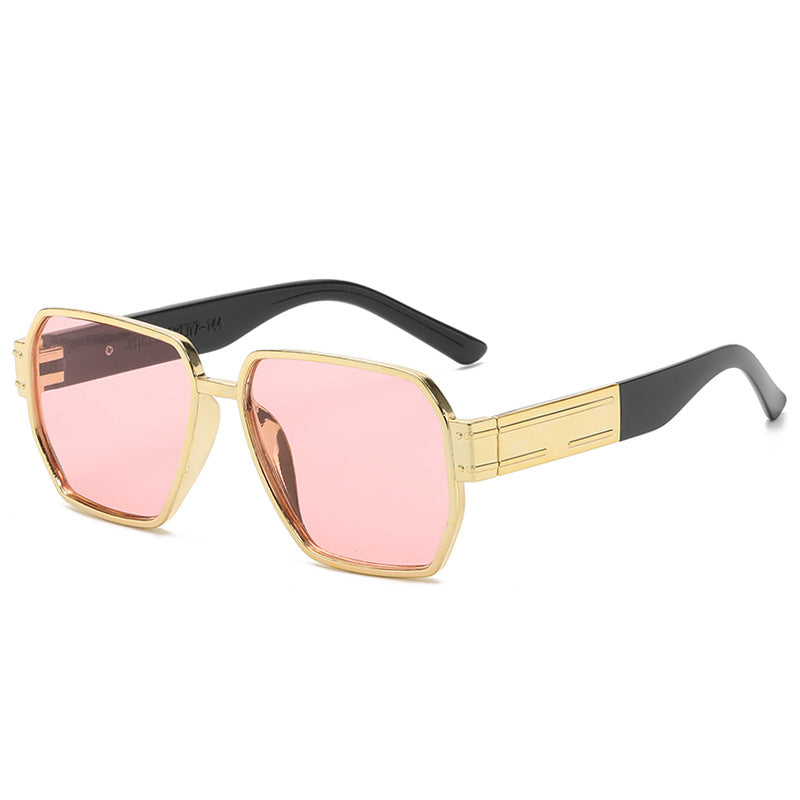 Damen moderne Oversized-Sonnenbrille mit asymmetrischem Rahmen Karnz