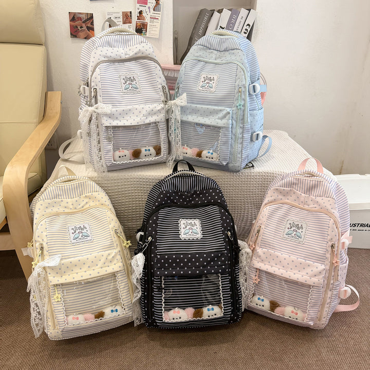 Trendige gestreifte Schulrucksack Karnz