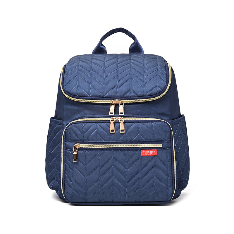 Elegante gesteppt Multi-Compartment Rucksack Karnz