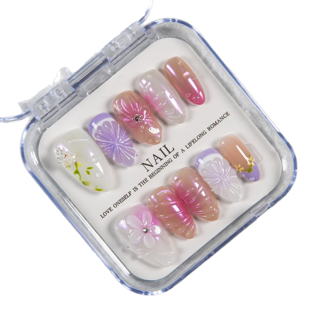 Floral Art Press-On Nail Set