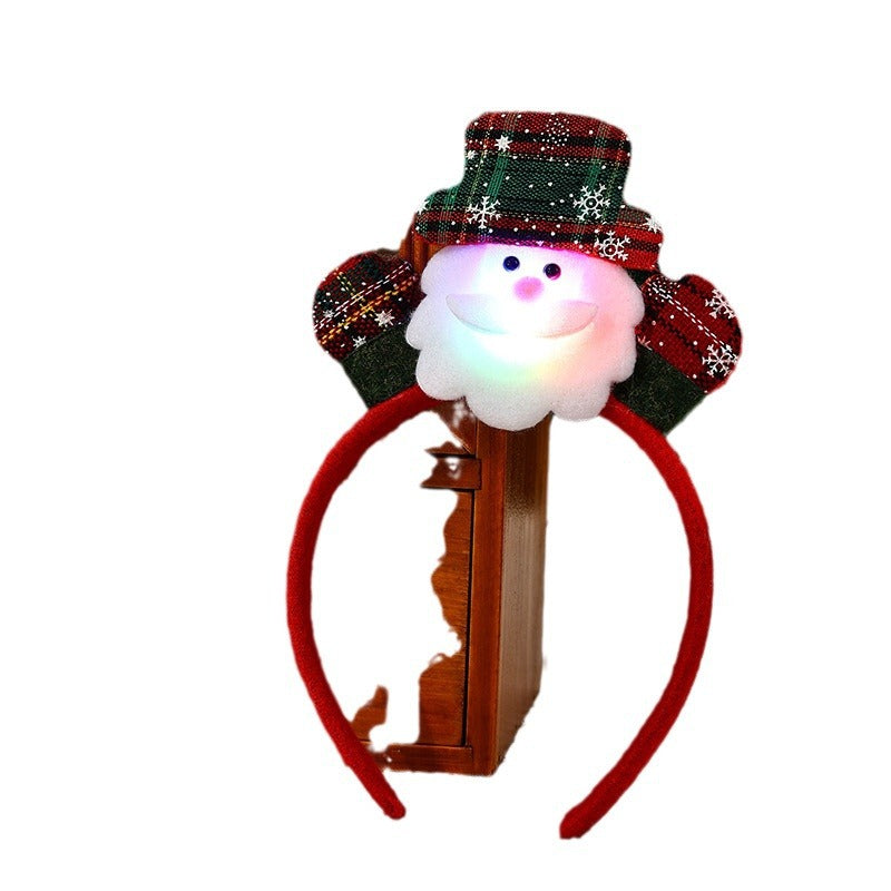 LED Leuchtender Weihnachts-Haarreifen mit Rentier-Motiv Karnz