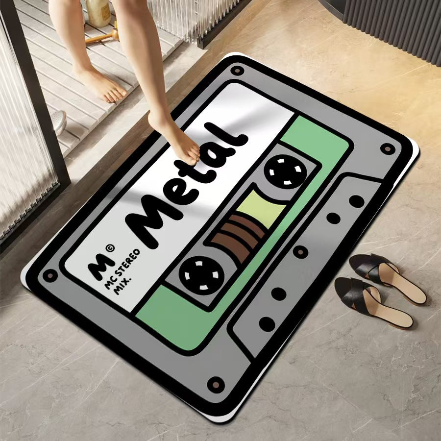 Retro-Musik-Themen-Badmatte