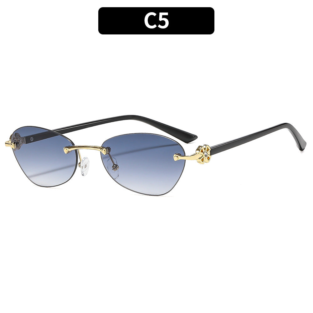 Elegante geometrische Rahmen-Sonnenbrille
