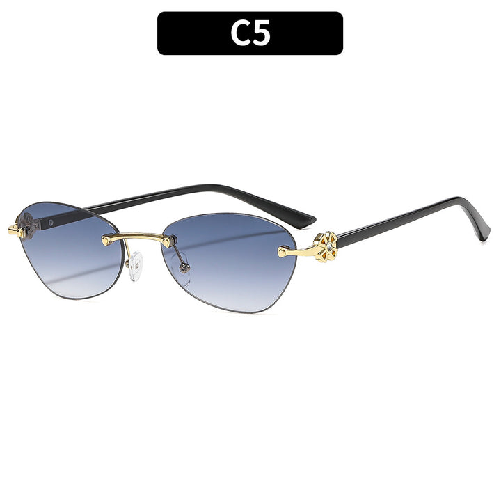 Elegante geometrische Rahmen-Sonnenbrille