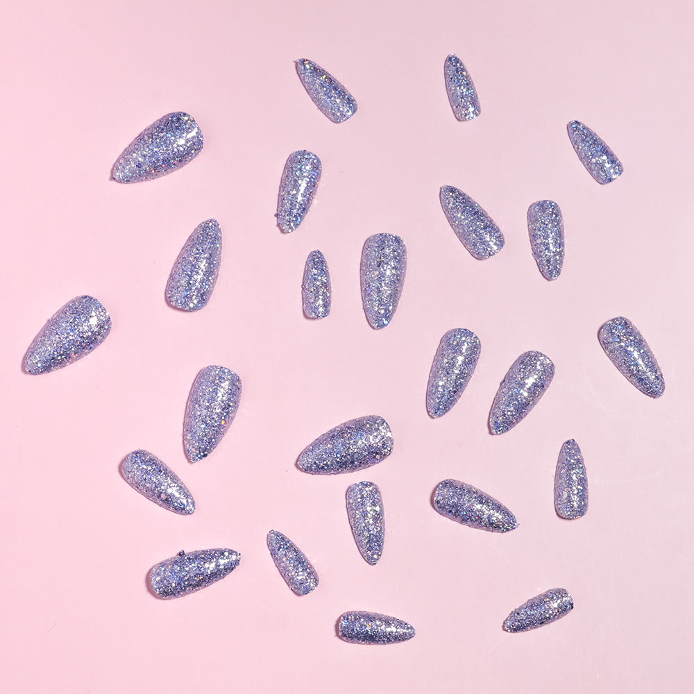 Glamouröse Glitzernde Stiletto Nagel Tipps Karnz