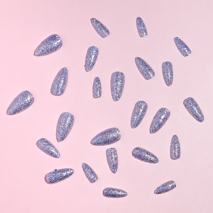 Glamouröse Glitzernde Stiletto Nagel Tipps Karnz