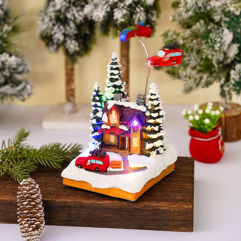 Nostalgische Weihnachtsdorf-Dekoration Karnz