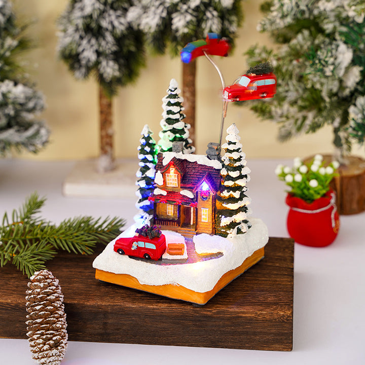 Nostalgische Weihnachtsdorf-Dekoration Karnz