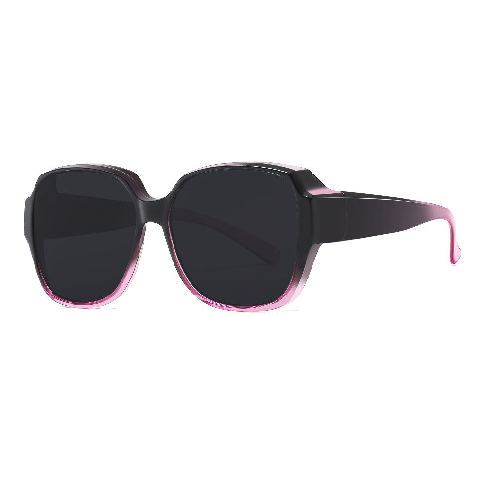 Damen Quadratische Sonnenbrille mit breitem Rahmen und UV-Schutz Karnz