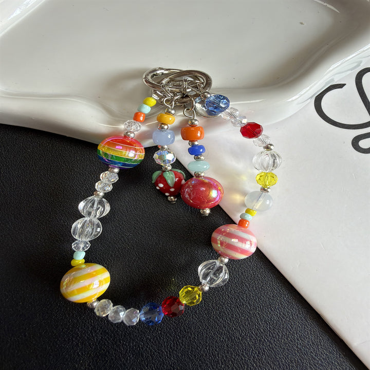 Bunte Perlen Charm Schlüsselanhänger Halter Karnz