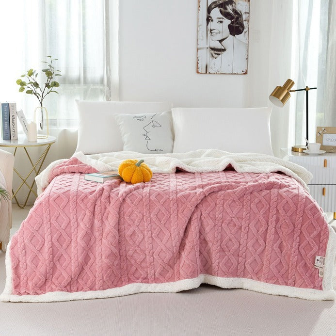 Gemütliche gemusterte Fleece-Decke