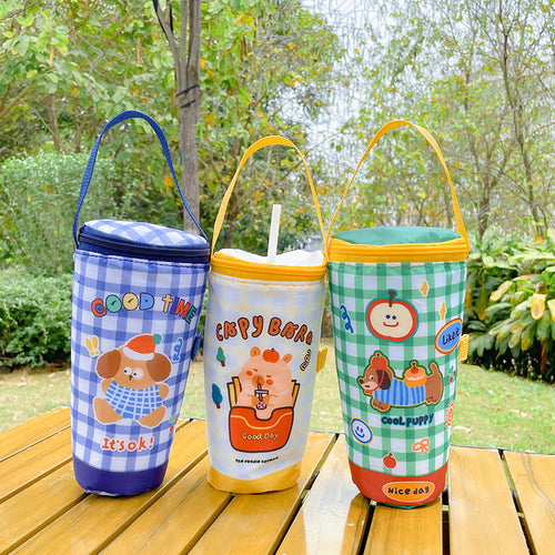 Süße Katzenmotiv isolierte Lunch-Tasche