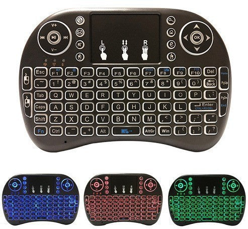 Hintergrundbeleuchtet Drahtlos Mini Tastatur mit Touchpad Karnz