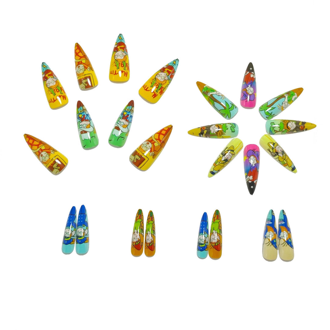 Kreatives Kunstnagel-Set mit Lustigen Cartoon-Motiven Karnz