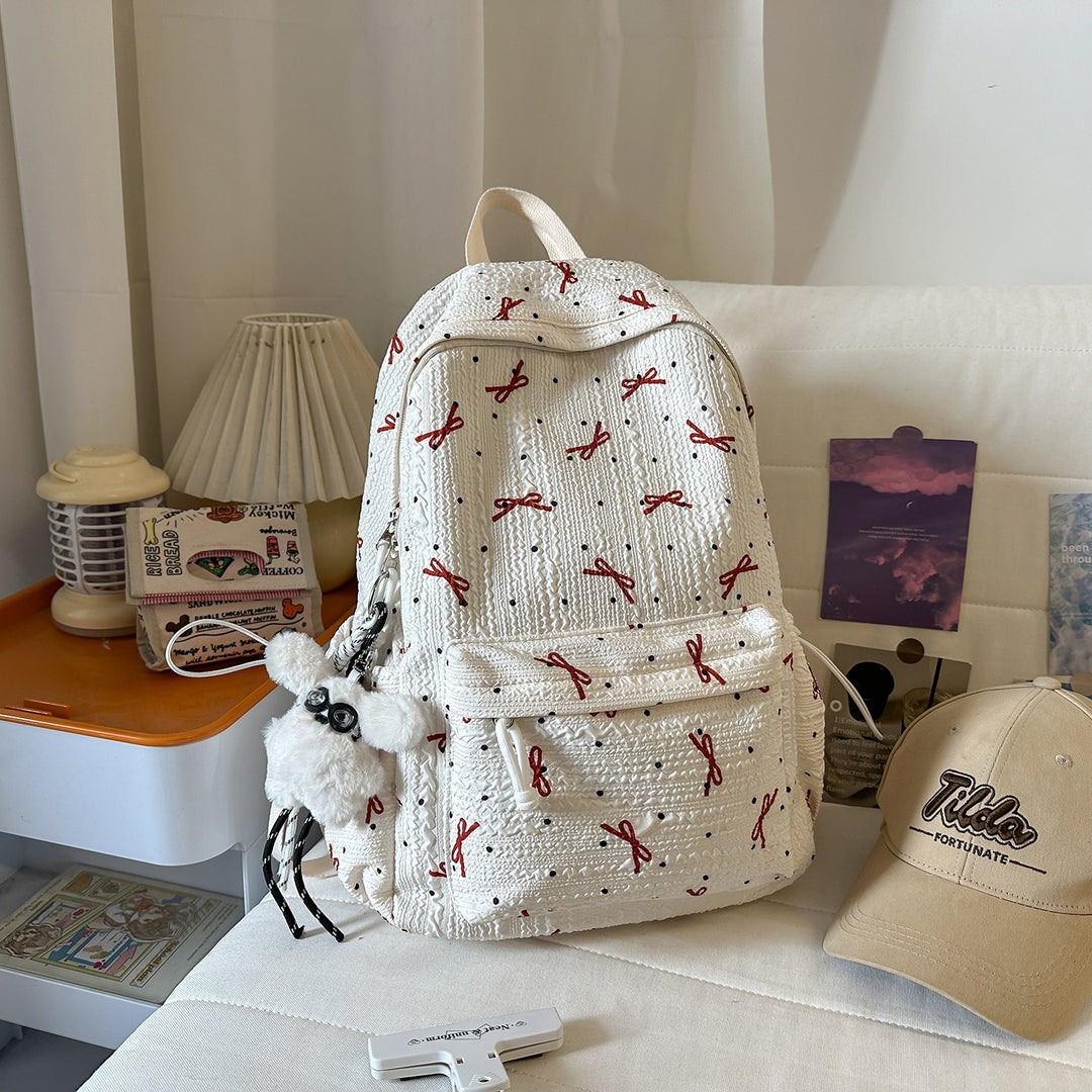 Süße Rucksack mit Schleifenmuster