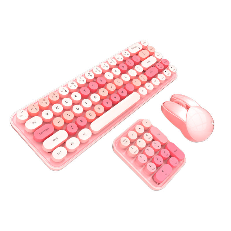 Vintage Style Wireless Keyboard and Mouse Set Karnz