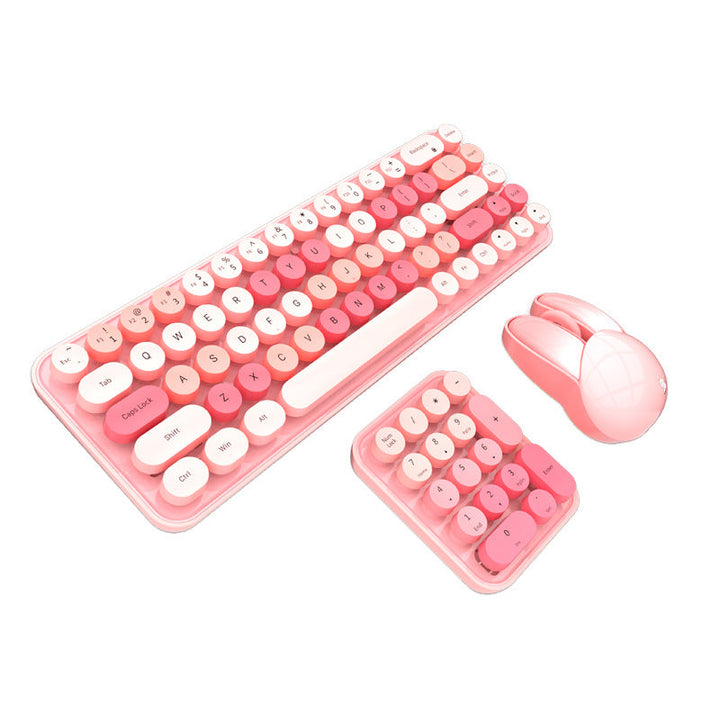 Vintage Style Wireless Keyboard and Mouse Set Karnz