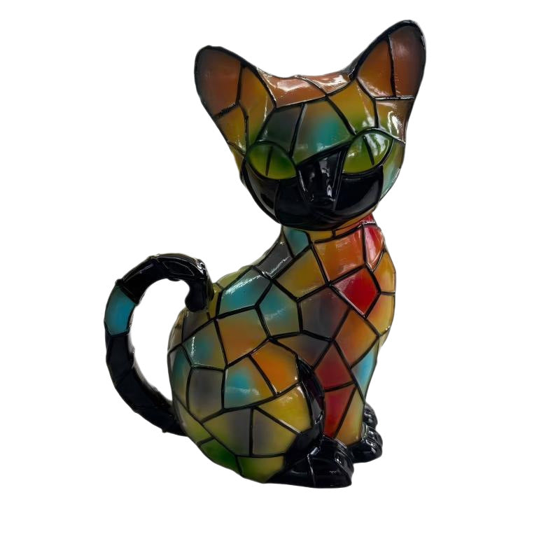 Dekorative Katzenfigur im Mosaik-Design Karnz