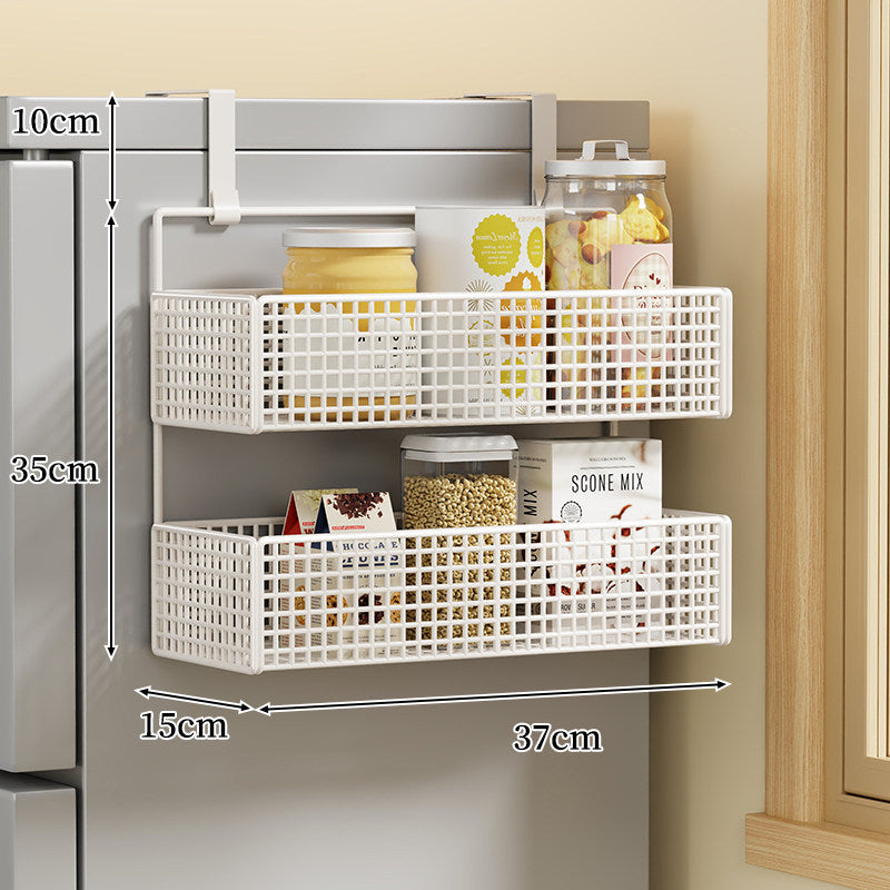 Über-Kühlschrank Doppel-Schicht Magnetische Drahtgeflecht Vorratsorganizer