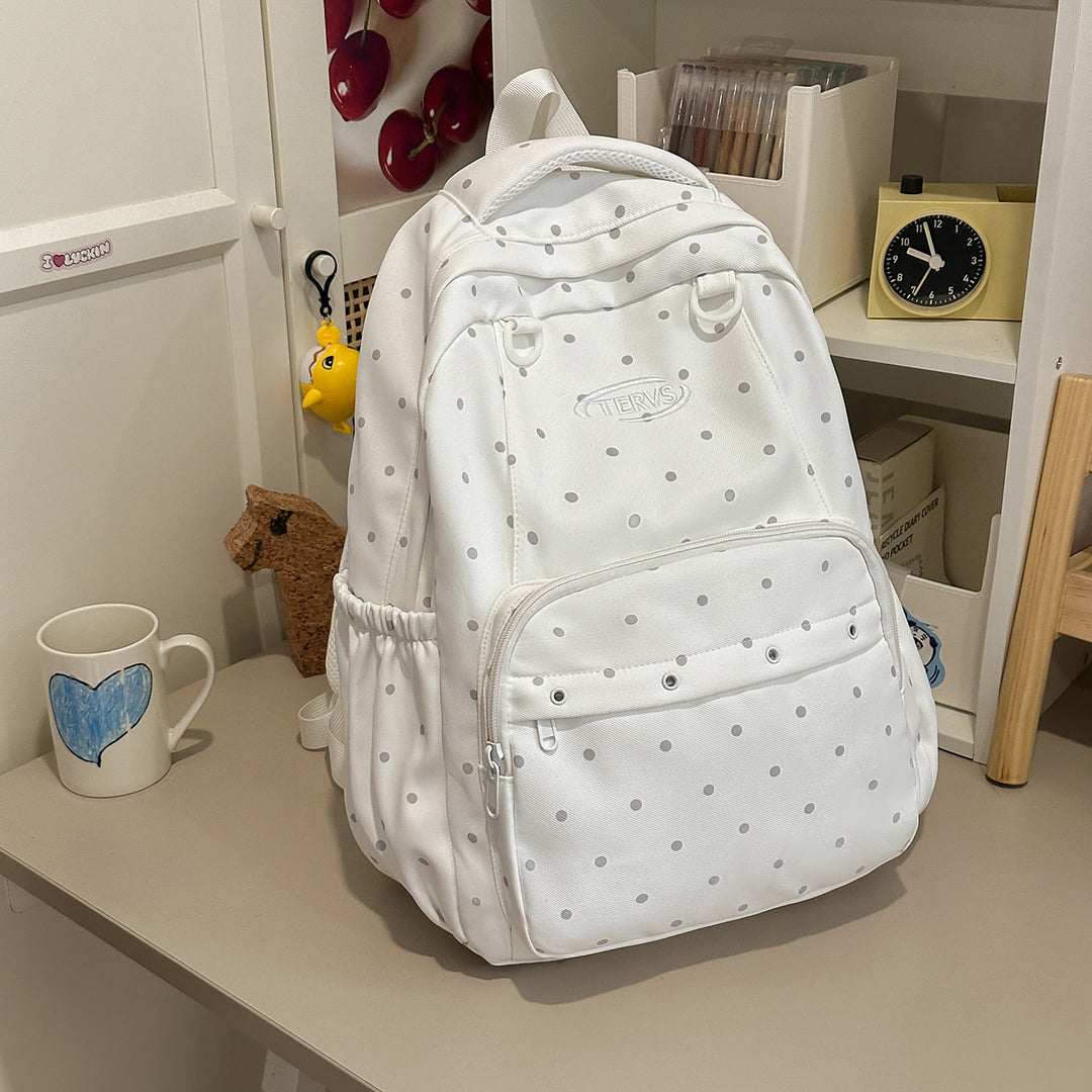 Polka-Dots-Muster-Rucksack mit Zubehör Karnz