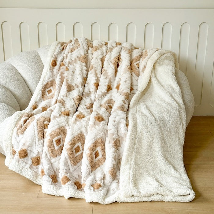 Luxuriöse Plüschfleece-Werfen-Decke