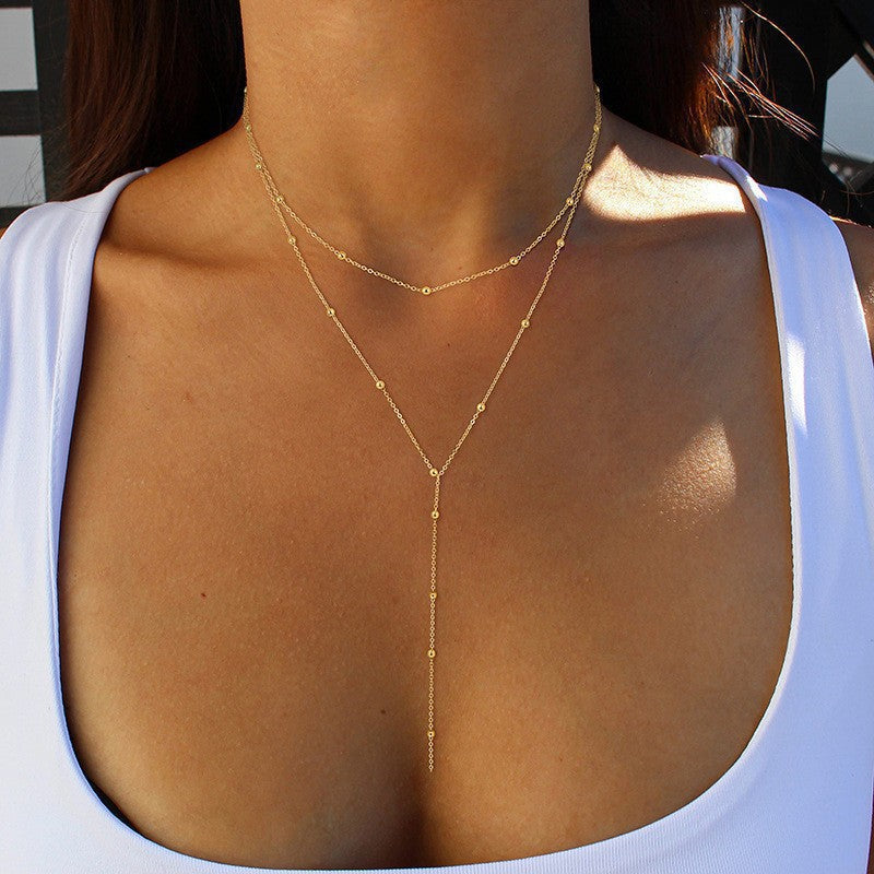 Multi-Schicht Lariat Halskette Karnz