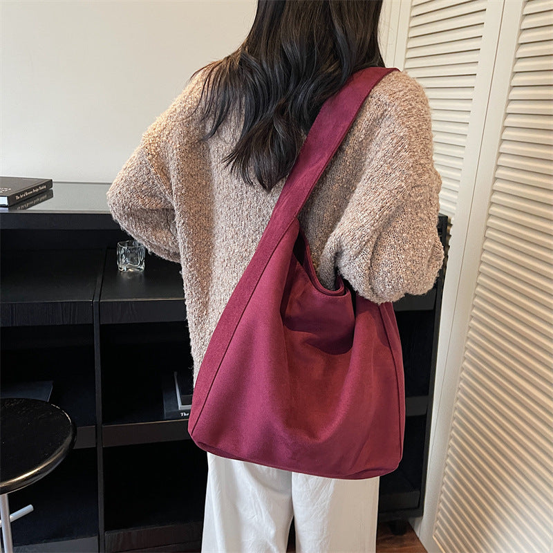 Weiches Wildleder Hobo Tote Bag